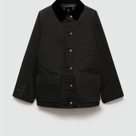 Mango Waxed-effect short parka Small - Picture 3 of 6